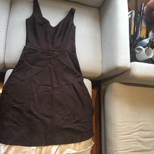 Ann Taylor Brown Silk Dress 2 Small